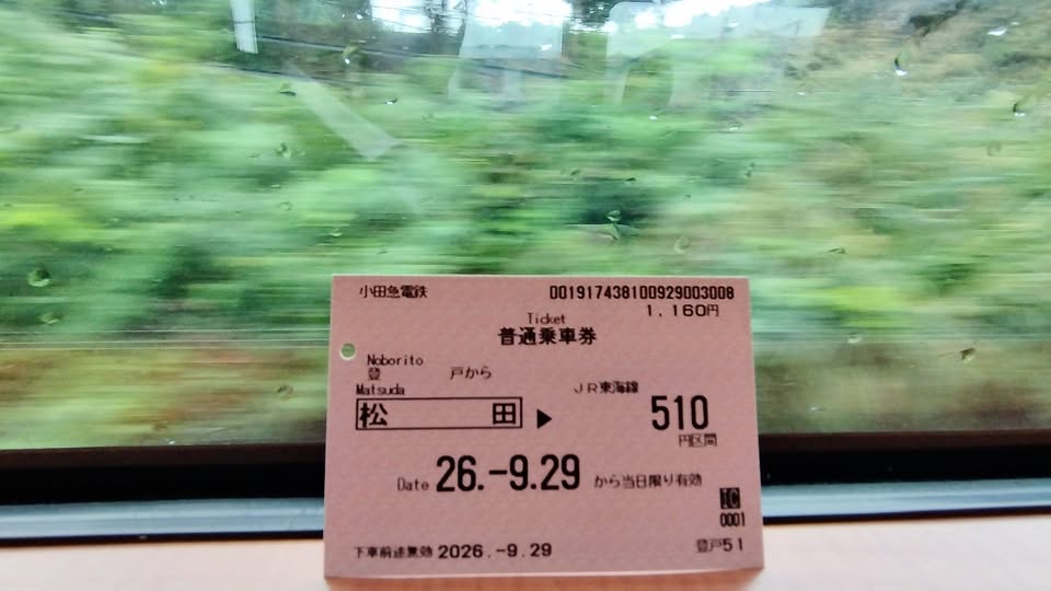 チケットの半券、電車、テキストの画像のようです